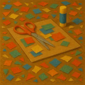 decoupage cartons colores