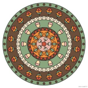 mandala automne exemple colorie