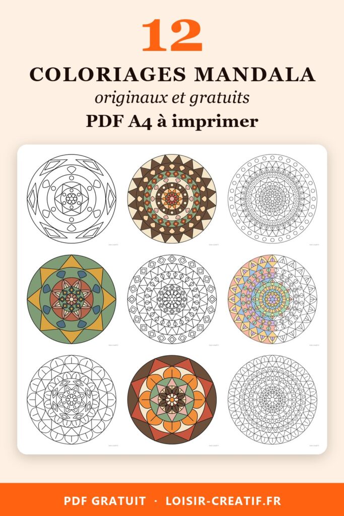 pin coloriage mandala 12 modeles